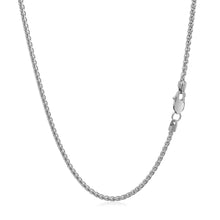 Load image into Gallery viewer, 14k White Gold Round Wheat Chain 1.5mm
