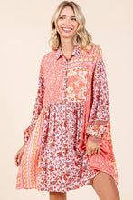 Load image into Gallery viewer, New Summer Floral Tie Waist Flutter Sleeve Tiered Dress – Feminine, Elegant, Cheerful, Bohemian Chic, Flowy &amp; Graceful, Lightweight Rayon-Linen Blend Dress
