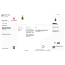 Load image into Gallery viewer, IGI Certified 2.37 Carat Genuine Zambian Emerald and White Diamond 14K Yellow &amp; White Gold Pendant

