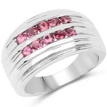 Load image into Gallery viewer, 1.00 Carat Genuine Pink Tourmaline .925 Sterling Silver Ring
