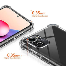 Load image into Gallery viewer, 3D Airbag Shockproof Silicone Phone Case For Xiaomi Redmi Note 10 Pro Max Note 10s 10T 10 Pro 4G 5G Clear Ultra Thin Soft Case Shockproof Protective Corners Thin Soft Transparent Protective Case Flexible Transparent Mobile Phone Case Clear Shockproof Case
