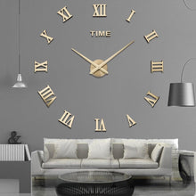 将图片加载到图库查看器，3D Big Acrylic Mirror Wall Clock Quartz Watch Still Life Clocks Frameless Wall Clock 3D Surface Mirror Wall Clock Modern Design Large Mute Wall Watches Stickers for Living Room Bedroom Home Decorations Modern Home Decoration Living Room Stickers
