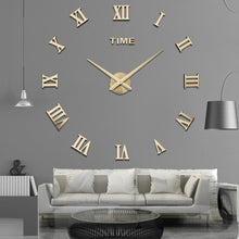 将图片加载到图库查看器，3D Big Acrylic Mirror Wall Clock Quartz Watch Still Life Clocks Frameless Wall Clock 3D Surface Mirror Wall Clock Modern Design Large Mute Wall Watches Stickers for Living Room Bedroom Home Decorations Modern Home Decoration Living Room Stickers
