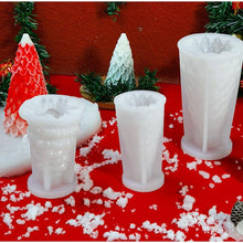 将图片加载到图库查看器，3D Christmas Candle Silicone Mold Santa Claus Christmas Tree 3D Silicone Candle Resin Mold DIY Aromatherapy Wax Candle Soap Concrete Clay Craft Cake Home Party Decor Creative DIY Scented Aromatherapy Candle Making Mold Decor

