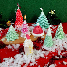 将图片加载到图库查看器，3D Christmas Candle Silicone Mold Santa Claus Christmas Tree 3D Silicone Candle Resin Mold DIY Aromatherapy Wax Candle Soap Concrete Clay Craft Cake Home Party Decor Creative DIY Scented Aromatherapy Candle Making Mold Decor
