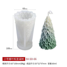 将图片加载到图库查看器，3D Christmas Candle Silicone Mold Santa Claus Christmas Tree 3D Silicone Candle Resin Mold DIY Aromatherapy Wax Candle Soap Concrete Clay Craft Cake Home Party Decor Creative DIY Scented Aromatherapy Candle Making Mold Decor
