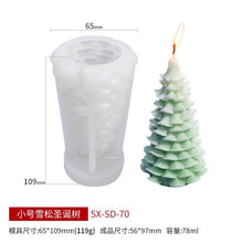 将图片加载到图库查看器，3D Christmas Candle Silicone Mold Santa Claus Christmas Tree 3D Silicone Candle Resin Mold DIY Aromatherapy Wax Candle Soap Concrete Clay Craft Cake Home Party Decor Creative DIY Scented Aromatherapy Candle Making Mold Decor
