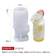 将图片加载到图库查看器，3D Christmas Candle Silicone Mold Santa Claus Christmas Tree 3D Silicone Candle Resin Mold DIY Aromatherapy Wax Candle Soap Concrete Clay Craft Cake Home Party Decor Creative DIY Scented Aromatherapy Candle Making Mold Decor
