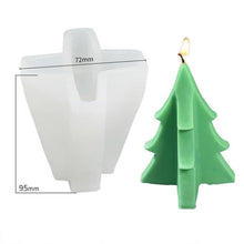 Load image into Gallery viewer, 3D Christmas Tree Candle Mold DIY Scented Candle Christmas Tree Silicone Mold Candle Soap Mold Flexible Mold For Candle Making Pine Tree Molds DIY Cake Decorating Candle Silicone Mold Pine Tree Resin Soap Mold Christmas Gift Craft Home Decor
