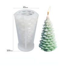 Load image into Gallery viewer, 3D Christmas Tree Candle Mold DIY Scented Candle Christmas Tree Silicone Mold Candle Soap Mold Flexible Mold For Candle Making Pine Tree Molds DIY Cake Decorating Candle Silicone Mold Pine Tree Resin Soap Mold Christmas Gift Craft Home Decor
