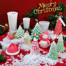 Load image into Gallery viewer, 3D Christmas Tree Candle Mold DIY Scented Candle Christmas Tree Silicone Mold Candle Soap Mold Flexible Mold For Candle Making Pine Tree Molds DIY Cake Decorating Candle Silicone Mold Pine Tree Resin Soap Mold Christmas Gift Craft Home Decor
