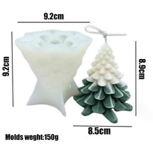 Load image into Gallery viewer, 3D Christmas Tree Candle Mold DIY Scented Candle Christmas Tree Silicone Mold Candle Soap Mold Flexible Mold For Candle Making Pine Tree Molds DIY Cake Decorating Candle Silicone Mold Pine Tree Resin Soap Mold Christmas Gift Craft Home Decor

