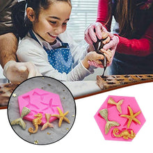 将图片加载到图库查看器，3D Cookie Decorating Sea Animal Silicone Molds Mold Cake Decoration Mold Best Mold Ocean Theme Silicone Mold Seaweed Sea Fish Shape Silicone Cake Baking Molds Chocolate Candy Baking Tool For Wedding Birthday Party Cake Decoration Cupcake Topper
