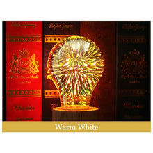 将图片加载到图库查看器，3D Decoration Light Bulb Star Fireworks Lamp Holiday Night Light Decorative Antique Filament Light Warm Cage Filament Galaxy Inspired Light Light bulb for Most Lamp Pendant and Ceiling
