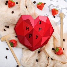 Load image into Gallery viewer, 3D Diamond Love Heart Food Grade Mold Shaped Silicone With Dessert Decorating Cakes Mould For Birthday Fondant Chocolate Baking Diamond Heart Love Shape Silicone Mousse Cake Dessert Chocolate Mold

