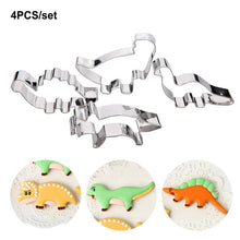 Load image into Gallery viewer, 3D Dinosaur Cookie Cutters Mold Dinosaur Biscuit Cartoon Mould Sugarcraft Dessert Baking Silicone Mold For Sop Cake Decor Tool Dinosaur Fossil Cookie Making Molds Stamps For Kitchen
