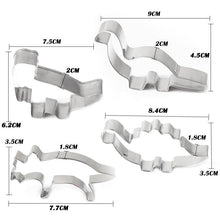 Load image into Gallery viewer, 3D Dinosaur Cookie Cutters Mold Dinosaur Biscuit Cartoon Mould Sugarcraft Dessert Baking Silicone Mold For Sop Cake Decor Tool Dinosaur Fossil Cookie Making Molds Stamps For Kitchen
