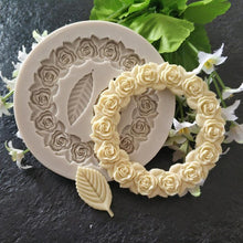 Load image into Gallery viewer, 3D Flower Silicone Mold Sugar Paste Fondant Cake Decor Tool Chocolate Cake Candy Fence Shaped Mold Baking Cake Moulds Mini Sizes Roses Flower Fondant Candy Silicone Mold
