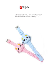 将图片加载到图库查看器，3D Kids Watches Cute Rabbit Cat LED Electronic Children Watch Boys and Girls Silicone Toy Wristwatches Girls Watch Digital Cute Shape LED Fashion Silicone Band Clamshell Design Wrist Watch
