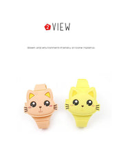 将图片加载到图库查看器，3D Kids Watches Cute Rabbit Cat LED Electronic Children Watch Boys and Girls Silicone Toy Wristwatches Girls Watch Digital Cute Shape LED Fashion Silicone Band Clamshell Design Wrist Watch
