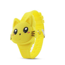 将图片加载到图库查看器，3D Kids Watches Cute Rabbit Cat LED Electronic Children Watch Boys and Girls Silicone Toy Wristwatches Girls Watch Digital Cute Shape LED Fashion Silicone Band Clamshell Design Wrist Watch

