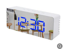 将图片加载到图库查看器，3D Large LED Digital Wall Clock Date Time Celsius Nightlight Display Table Desktop Clocks 3D Digital Alarm Clock Modern Design LED Wall Desk Clocks 12/24H Time /Date/ Temperature Display Nightlight /Brightness Adjustable/ Alarm Clock For Living Room
