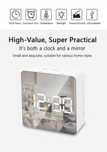 将图片加载到图库查看器，3D Large LED Digital Wall Clock Date Time Celsius Nightlight Display Table Desktop Clocks 3D Digital Alarm Clock Modern Design LED Wall Desk Clocks 12/24H Time /Date/ Temperature Display Nightlight /Brightness Adjustable/ Alarm Clock For Living Room
