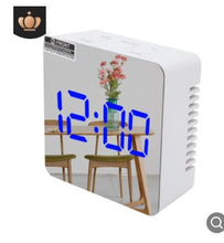 将图片加载到图库查看器，3D Large LED Digital Wall Clock Date Time Celsius Nightlight Display Table Desktop Clocks 3D Digital Alarm Clock Modern Design LED Wall Desk Clocks 12/24H Time /Date/ Temperature Display Nightlight /Brightness Adjustable/ Alarm Clock For Living Room

