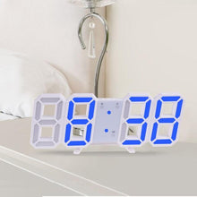 将图片加载到图库查看器，3D Large LED Digital Wall Clock Date Time Celsius Nightlight Display Table Desktop Clocks 3D Digital Alarm Clock Modern Design LED Wall Desk Clocks 12/24H Time /Date/ Temperature Display Nightlight /Brightness Adjustable/ Alarm Clock For Living Room
