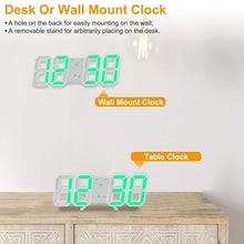 将图片加载到图库查看器，3D LED Digital Wall Clock
