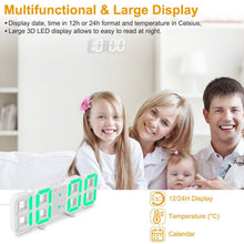 将图片加载到图库查看器，3D LED Digital Wall Clock
