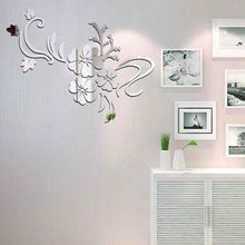 将图片加载到图库查看器，3D Mirror Flower Removable Wall Sticker
