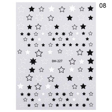 将图片加载到图库查看器，3D Nail Sticker Russian English Letter Sticker For Nails Foil Love Heart Design Accessories Fashion Manicures Sticker Decoration  Nail Art Stickers Water Transfer Nail Decals Full Wraps Gradient Acrylic Nail Kits for Women Manicure Decoration
