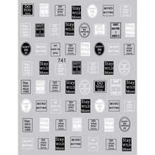 将图片加载到图库查看器，3D Nail Sticker Russian English Letter Sticker For Nails Foil Love Heart Design Accessories Fashion Manicures Sticker Decoration  Nail Art Stickers Water Transfer Nail Decals Full Wraps Gradient Acrylic Nail Kits for Women Manicure Decoration
