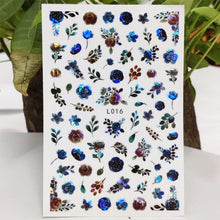 将图片加载到图库查看器，3D Nail Sticker Waterproof Shining Decals Stickers for Nails Cute Beautiful Love Heart Nail Art Decoration Aurora Silver Design Nail Art Stickers Decals Nail Art Supplies Valentines Day 3D Self-Adhesive Nail Decorations Manicuring Nail Art Manicure
