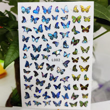 将图片加载到图库查看器，3D Nail Sticker Waterproof Shining Decals Stickers for Nails Cute Beautiful Love Heart Nail Art Decoration Aurora Silver Design Nail Art Stickers Decals Nail Art Supplies Valentines Day 3D Self-Adhesive Nail Decorations Manicuring Nail Art Manicure
