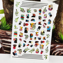 将图片加载到图库查看器，3D Nail Sticker Waterproof Shining Decals Stickers for Nails Cute Beautiful Love Heart Nail Art Decoration Aurora Silver Design Nail Art Stickers Decals Nail Art Supplies Valentines Day 3D Self-Adhesive Nail Decorations Manicuring Nail Art Manicure
