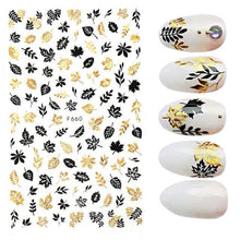 Load image into Gallery viewer, 3D Nail Stickers Leaves Butterfly Panda Love Heart Design Stickers For Nails Manicure Foil Nail Art Decor  Girls Manicure Decoration Nail Art Supplies 3D Self-Adhesive Nail Decals Designer Nail Stickers for Acrylic Nails
