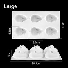 Load image into Gallery viewer, 3D Rabbit Shape Silicone Cake Mold 6-cavity Mousse Dessert Baking Bunny Mold Chocolate Bakeware Pastry Decorating Mould Easter Bunny Chocolate Silicone Mold For Baking Rabbit Shape
