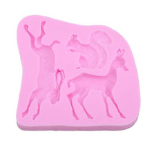 Load image into Gallery viewer, 3D Rabbit Squirrel Fawn Bunny Silicone Mould Fondant Cake Chocolate Soap Mold Cupcake Tool Kitchen Dessert Accessories Appliance Squirrel Fawn Bunny Shape Silicone Ice Cube Mold Silicone Fondant Mold Chocolate Mold Soap Mold
