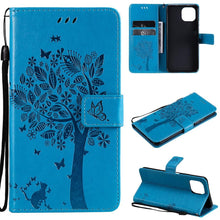 Load image into Gallery viewer, 3D Tree Flip Leather Case For iPhone 13 12 Mini Phone Cover PU Leather Wallet Case with Card Holder Kickstand Wrist Strap Flip Cover for iPhone
