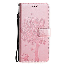 Load image into Gallery viewer, 3D Tree Flip Leather Case For iPhone 13 12 Mini Phone Cover PU Leather Wallet Case with Card Holder Kickstand Wrist Strap Flip Cover for iPhone
