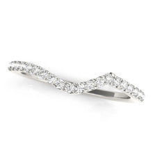 Load image into Gallery viewer, 14k White Gold Modern Curved Diamond Wedding Band (1/6 cttw)
