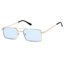Load image into Gallery viewer, Luxury Famous Retro Modern Square Unisex Men and  Women‘s Sunglasses  With Alloy Metal Small Frame With Clear Double Bridge Men's Sunglasses
