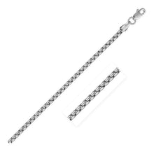 Load image into Gallery viewer, 14k White Gold Solid Round Box Chain (2.50 mm)
