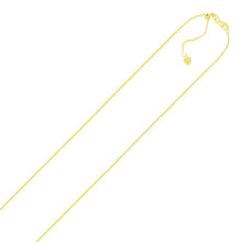Load image into Gallery viewer, 14k Yellow Gold Adjustable Cable Chain 0.9mm
