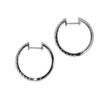 Load image into Gallery viewer, Genuine .51ct Diamond Hoop Earrings 14KT White Gold
