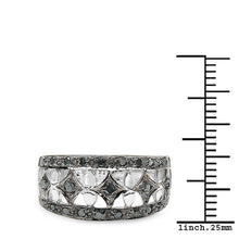 Load image into Gallery viewer, 0.29 Carat Genuine Blue Diamond .925 Sterling Silver Ring
