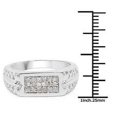Load image into Gallery viewer, 0.27 Carat Genuine White Diamond .925 Sterling Silver Ring
