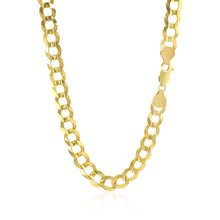 Load image into Gallery viewer, 7.0mm 10k Yellow Gold Curb Chain
